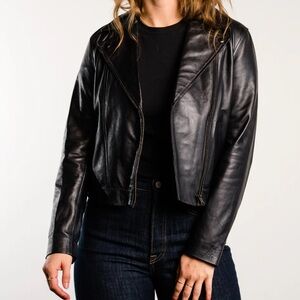 Able Jet Black Leather Jacket